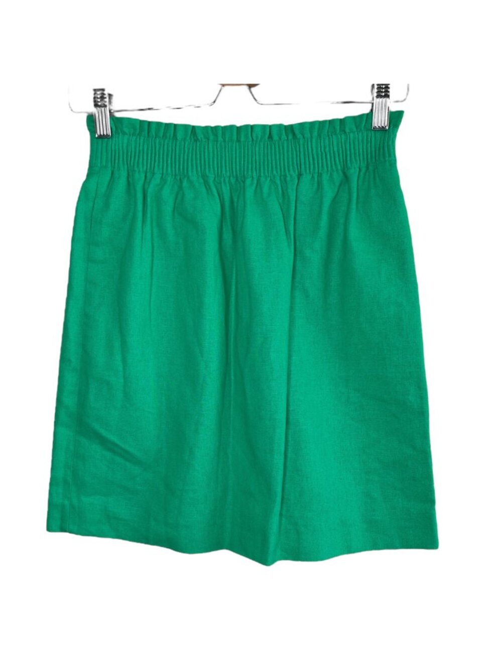 J. Crew Womens Kelly Green Linen Blend City Skirt Size 00